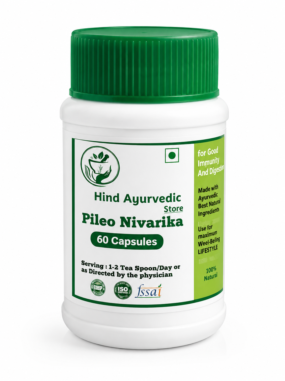 Pileo Nivarika – Ayurvedic Herbal Capsules | 60 Capsules